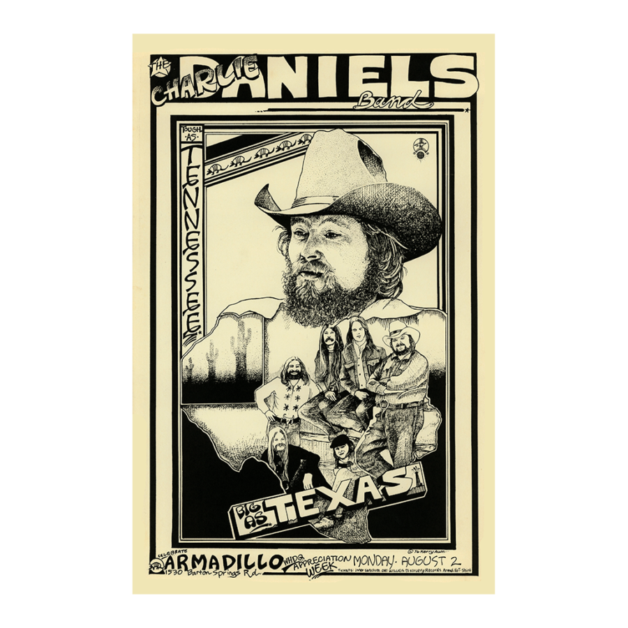 Charlie Daniels Band at Armadillo World Headquarters ( 8/7/76) Kerry Awn Art - Image 1