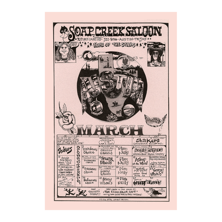 Soap Creek Saloon Calendar (March 1974) Kerry Awn Art - Image 1