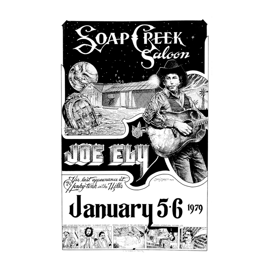 Joe Ely at Soap Creek Saloon Poster - Danny Garrett Art