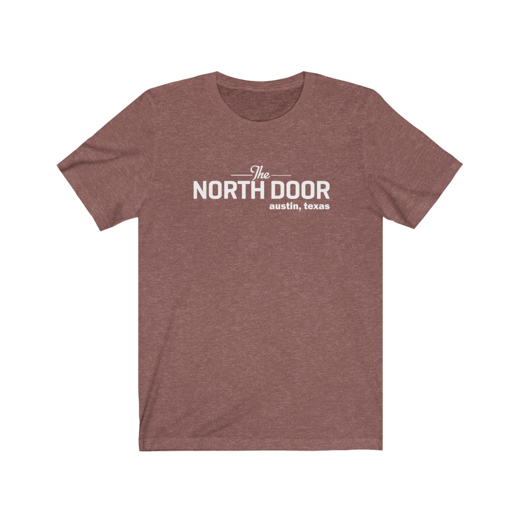 38734-31.jpg The North Door - Austin TX Music Venue - Unisex Heather Blend T Shirt - Image 3