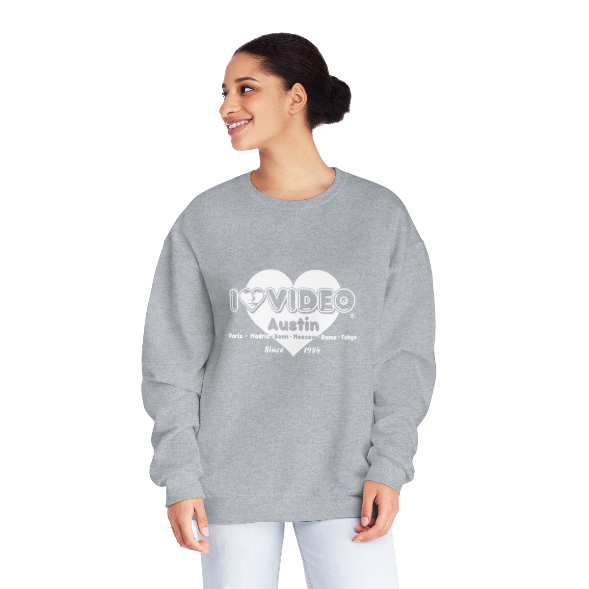 78585-15.jpg I Luv Video Austin -  Crewneck Sweatshirt - Image 12