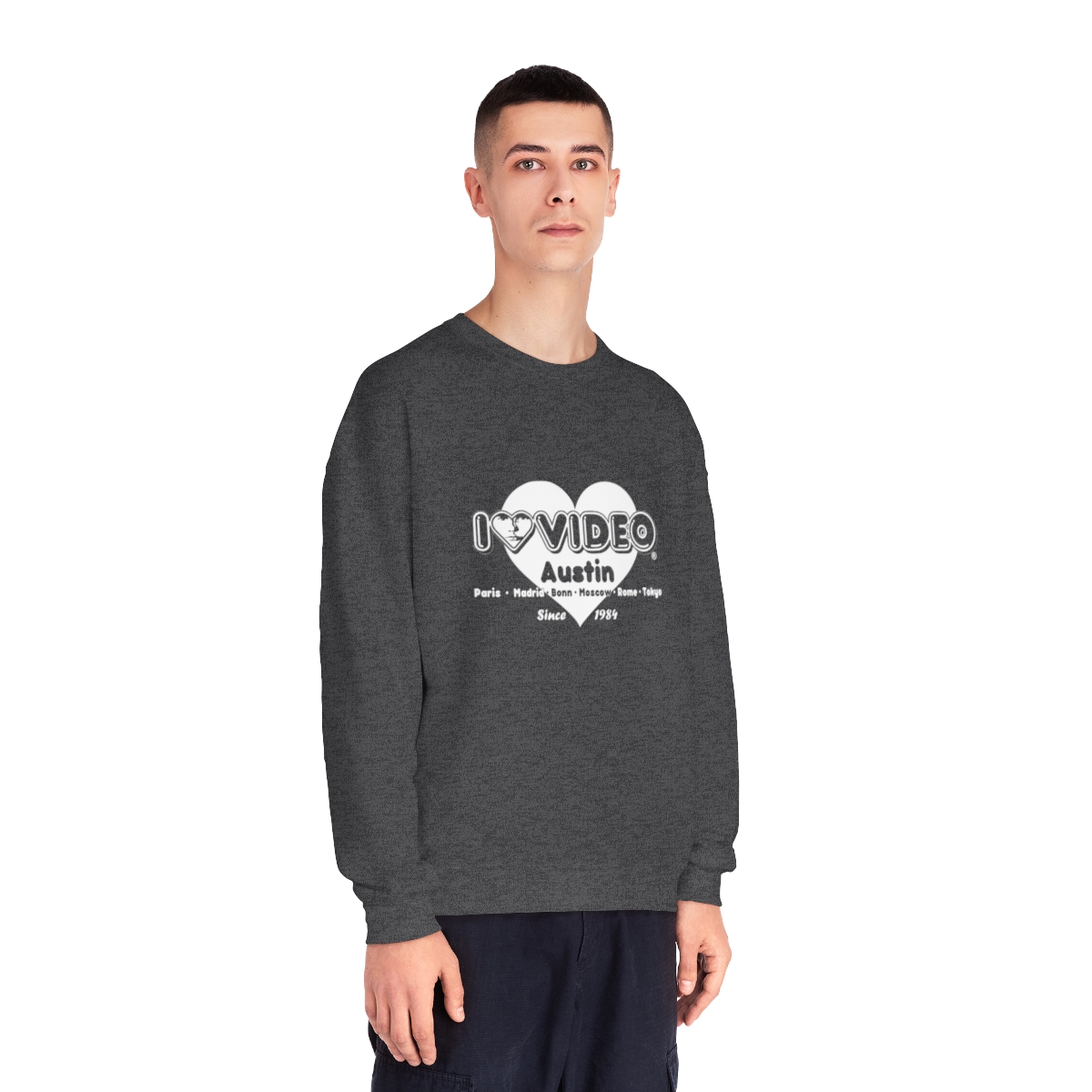 78597-14.jpg I Luv Video Austin -  Crewneck Sweatshirt - Image 7