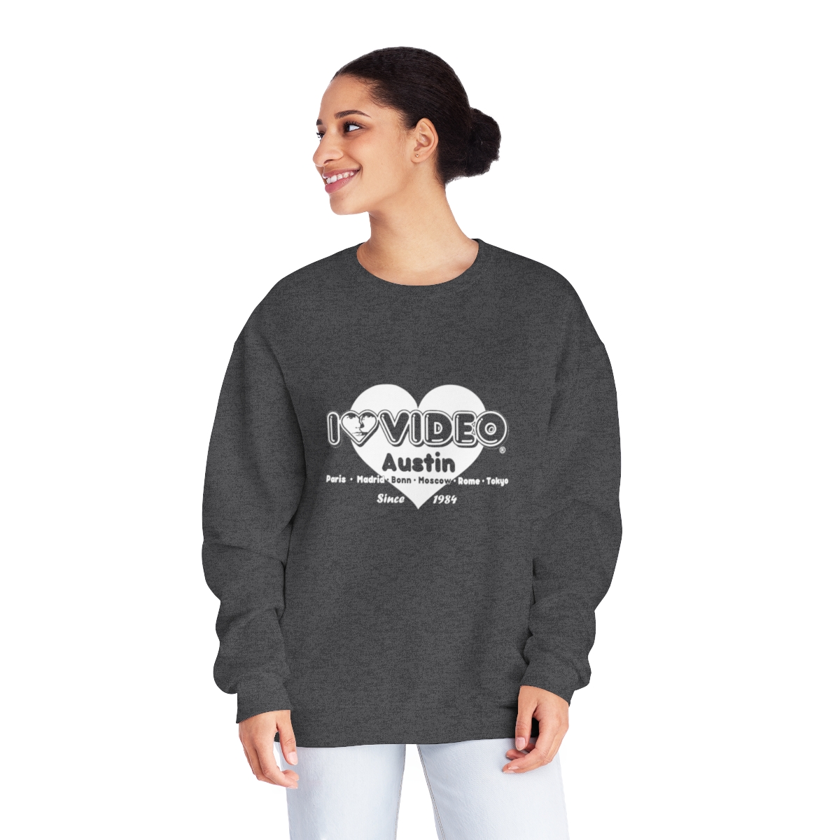 78597-15.jpg I Luv Video Austin -  Crewneck Sweatshirt - Image 8