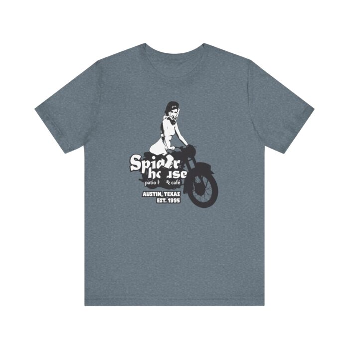 Spider House Lounge Moto Girl – Soft Heather Tee