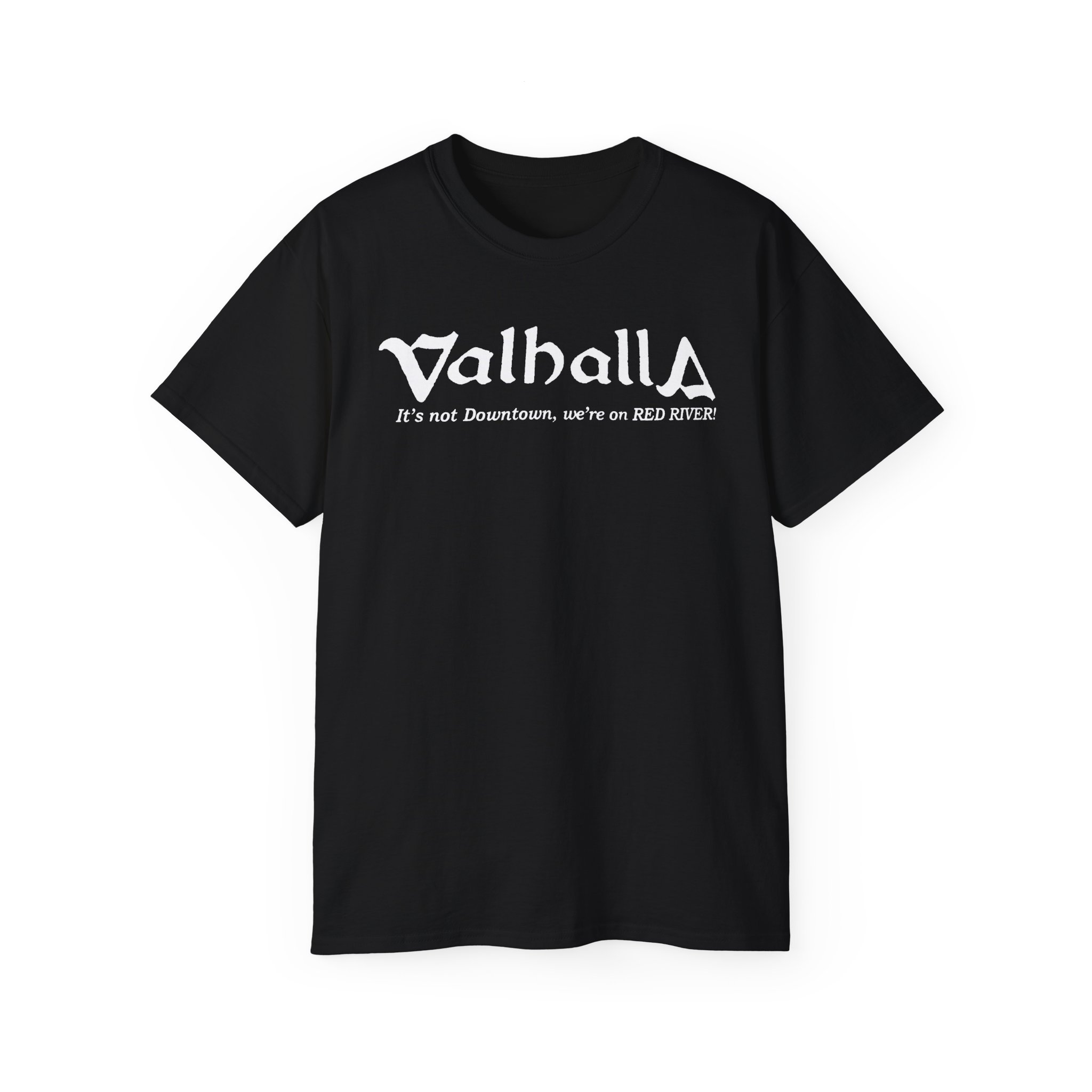 6140960053249181498_2048.jpeg Valhalla - We're on Red River Tee Shirt (Austin, TX) Unisex Medium Cotton - Image 1